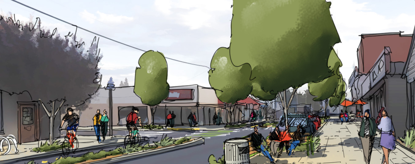 Heights Streetscape Plan future state rendering